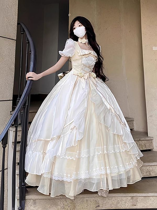 实体店现货lolita呜呼连衣裙洛丽塔大长裙在逃公主宫廷风公主裙子|undefined