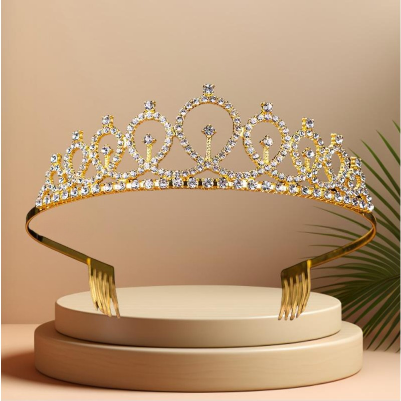 Fábrica directa transfronteriza corona de cabeza de cumpleaños torta de decoración ramo de flores decoración de novia corona de cabeza reina vestido de cumpleaños