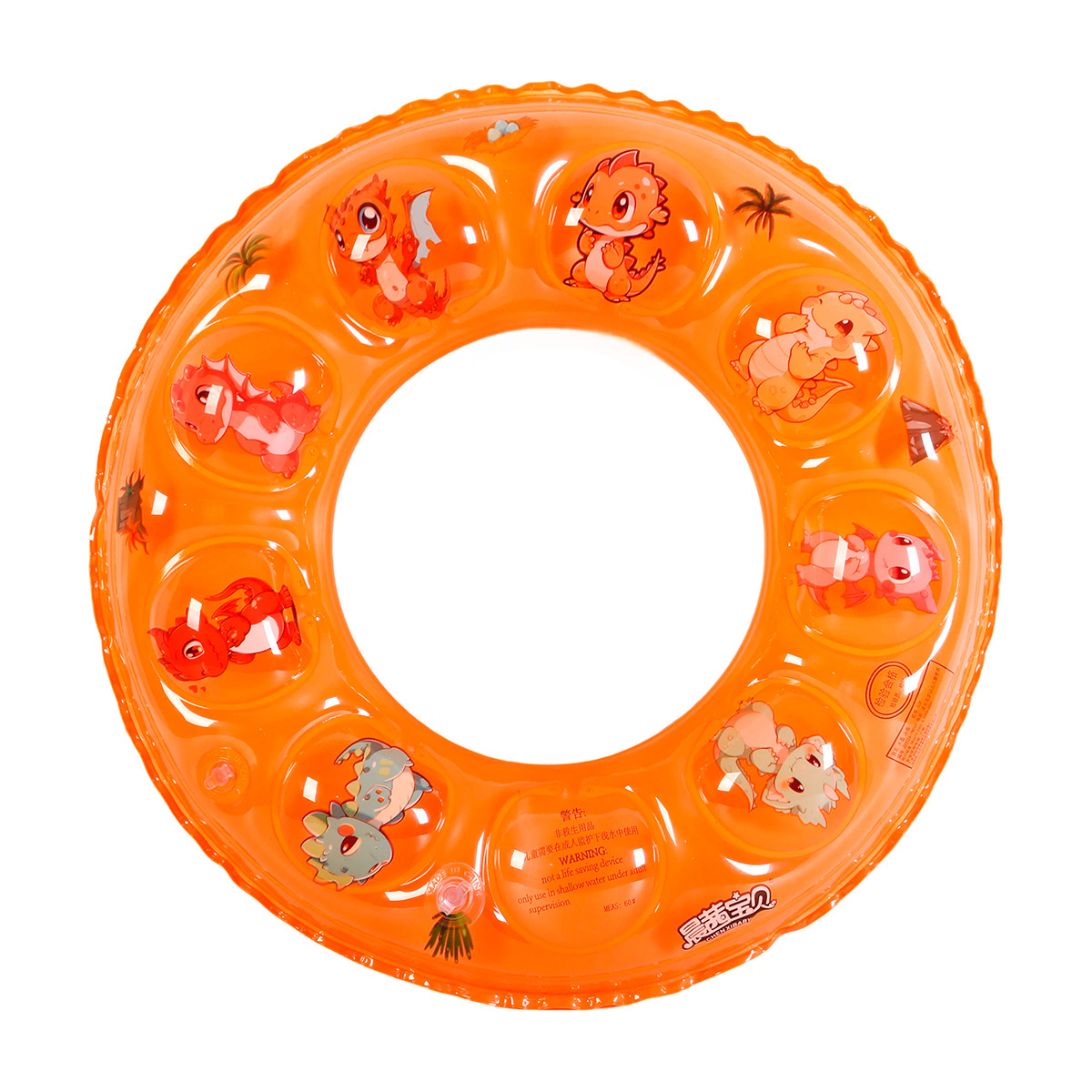 Anillo de natación para niños Anillo de natación de cristal de doble capa Dibujos animados engrosados Axilas para niños Anillo salvavidas Juguetes de agua Suministros de agua