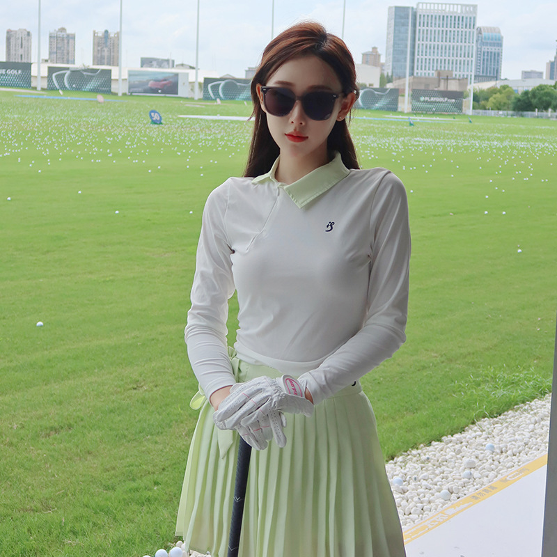 Tashi Golf Clothing Women's Suit Slim Stretch Long-Sleeved Top Quick-Drying Breathable Sports Pleated Short Skirt