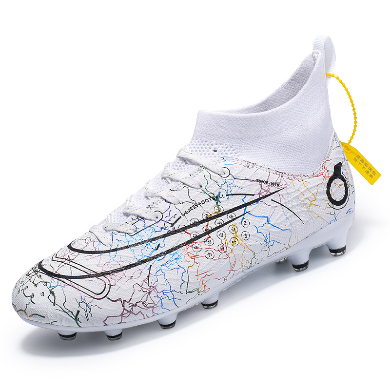 2022 transfronterizo más el tamaño Nuevo FGTF transpirable de los hombres de alta superior de uñas largas y cortas zapatos de fútbol zapatos de entrenamiento de hierba zapatos de fútbol