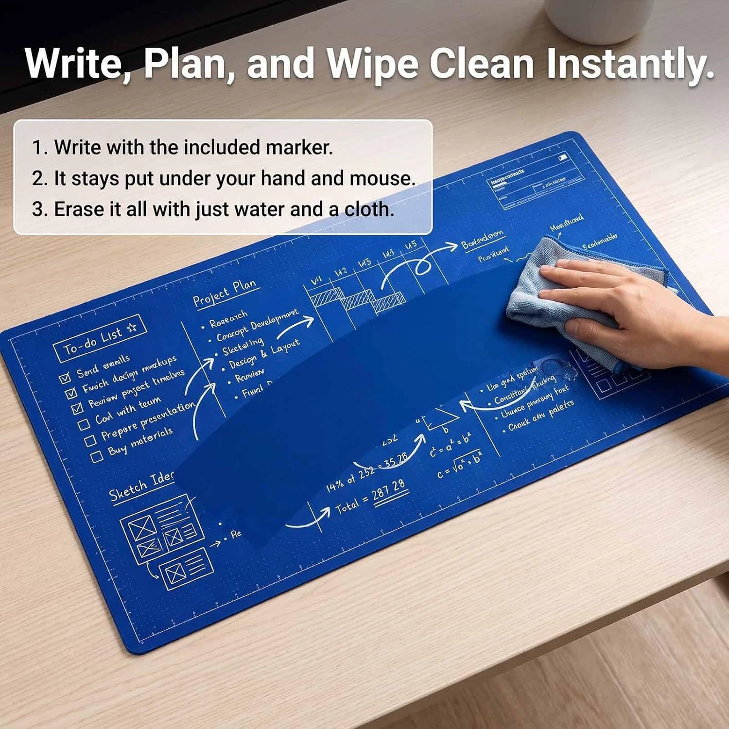 plastic Extended Mouse Pad from Yomiego