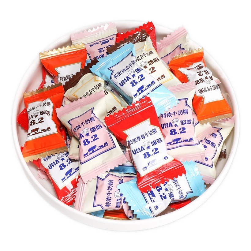 Uha悠哈特濃キャラメルミルク味覚糖ばら積高級喜糖卸売り児童レジャースナックキャンディー