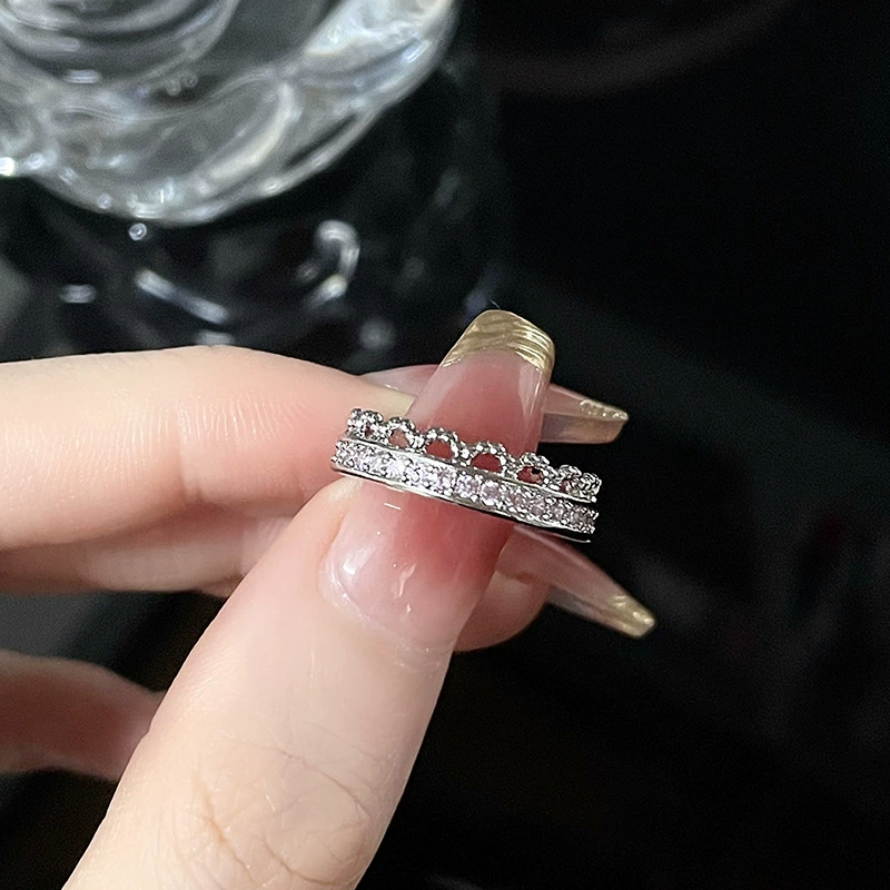 Брендовый маленький дизайн zirconium, кольцо одного размера для девушки, тренд сезона, с камнем, на указательном пальце