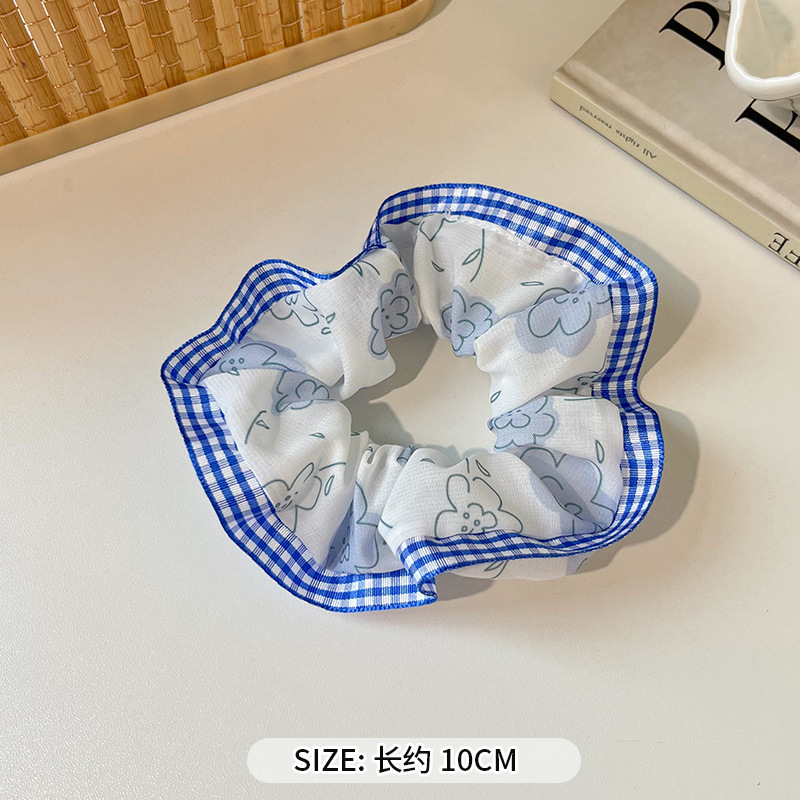 可爱红色小樱桃蕾丝大肠发圈女高级感百搭头饰扎头发大号春夏发绳|undefined