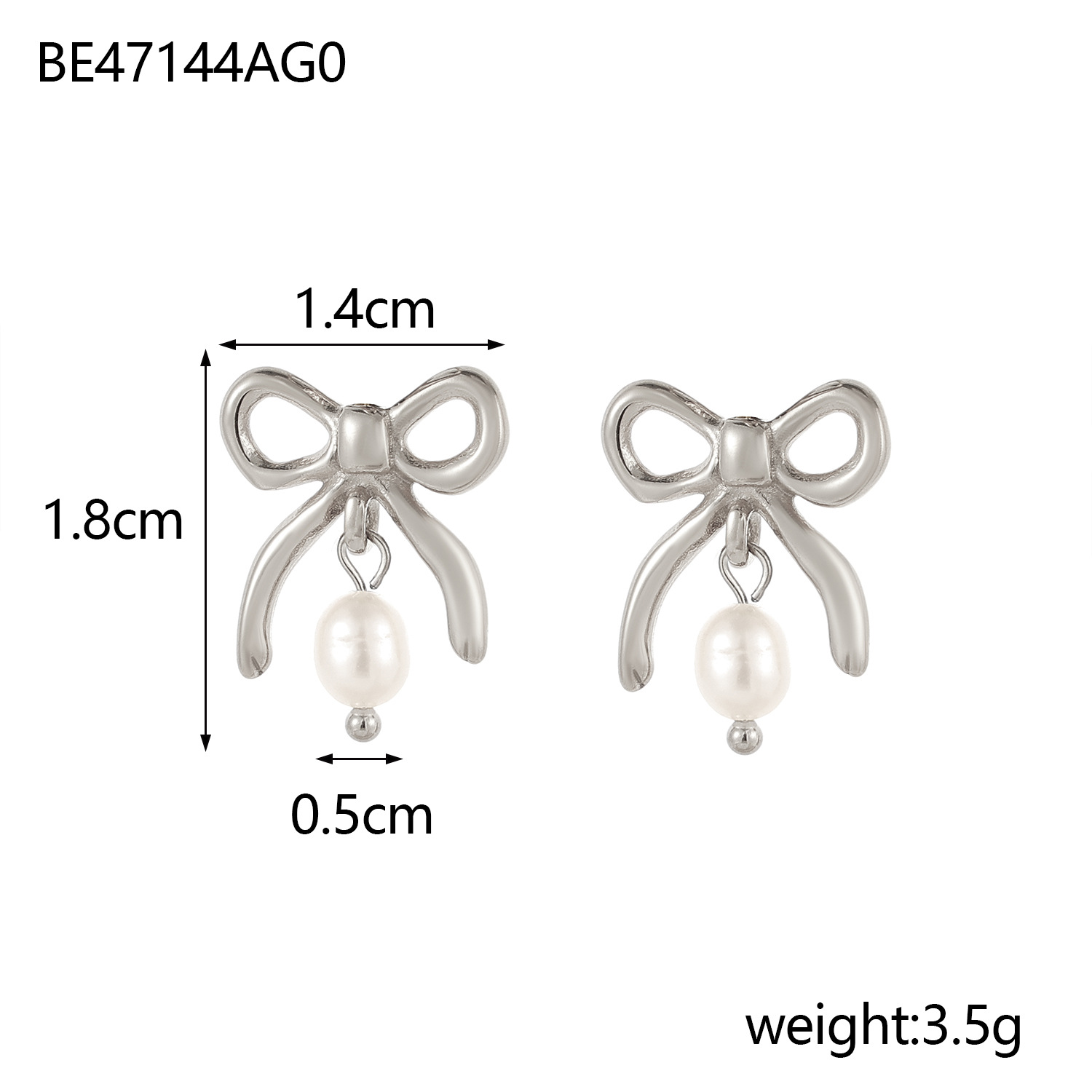 8g Weight 304 Stainless Steel Ear Needle Material Ear Studs Classification 1 Pair Quantity Holiday, Daily Occasion 304 Stainless Steel Material Bow Knot Pattern All Seasons Season Women's Gender Plating Design Elegant, Simple Style Style 1 Pair Elegant Simple Style Bow Knot Plating 304 Stainless Steel Ear Studs 12