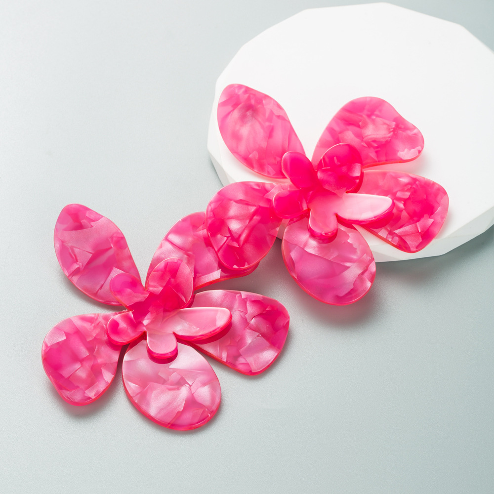 Flower Pattern Women'S Gender Fashion Flower Arylic Ear Studs