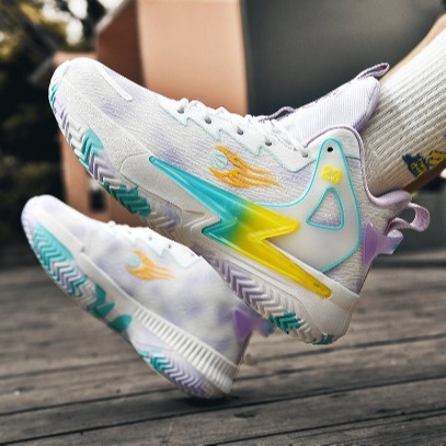 Zapatos de baloncesto Yuan Yuan para hombres y mujeres parejas de tela de malla transpirable antideslizante zapatos deportivos estudiantes jóvenes zapatos de combate real alta