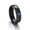 Fashionable brand sapphire ring for beloved stainless steel, 2023, Birthday gift