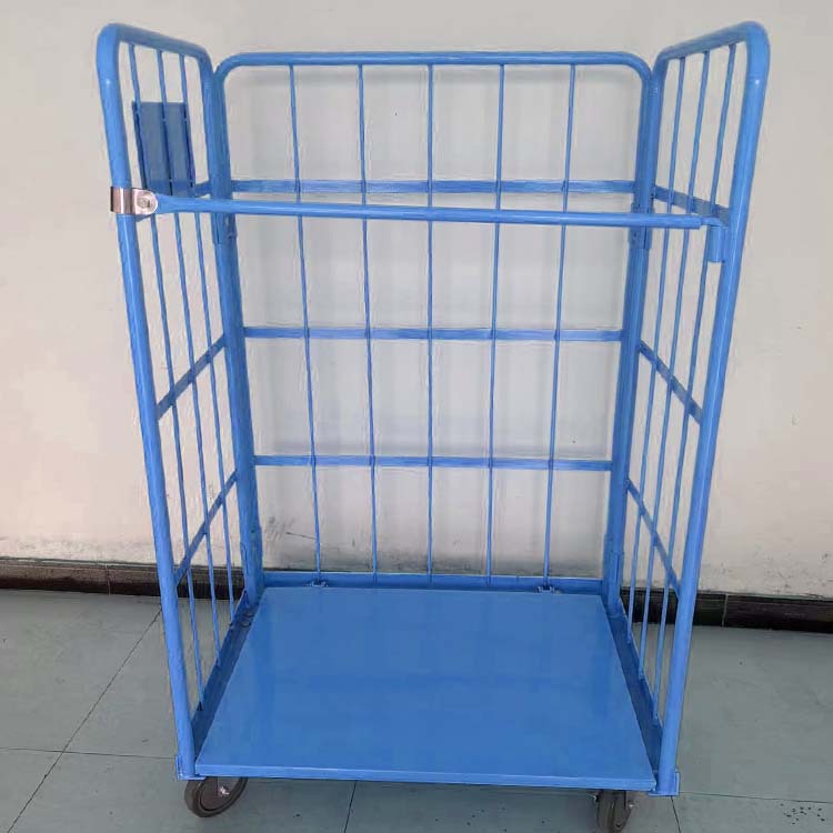物流台车 不带门不带中隔板安装聚氨酯脚轮轻型L型小推车