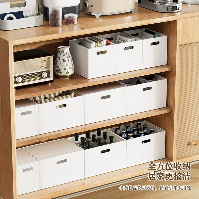 Storage box for documents, food play, toy, capacious square bookshelf