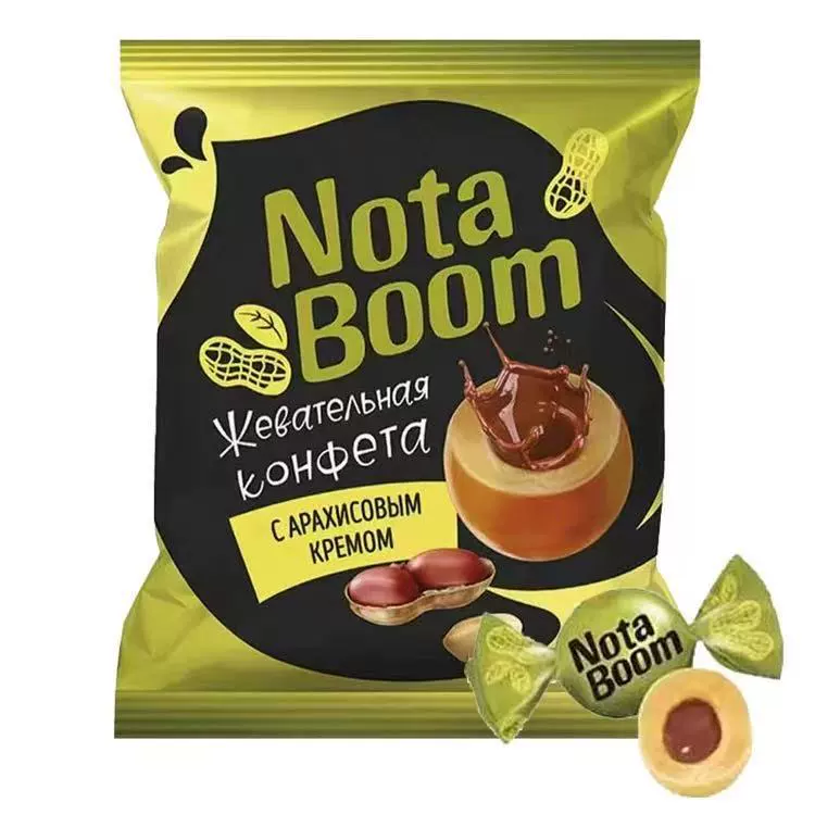 Русские музыкальные ноты сахар KDV импортированный Nota Boom арахисовая паста шоколадный вкус закуски сендвич конфета свадебная свадебная конфета