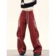 [Exclusive for Southeast Asia] American-style High Street Contrast Street Dance Straight-leg Wide-leg Pants Women's Retro Hip-hop Coil Pants