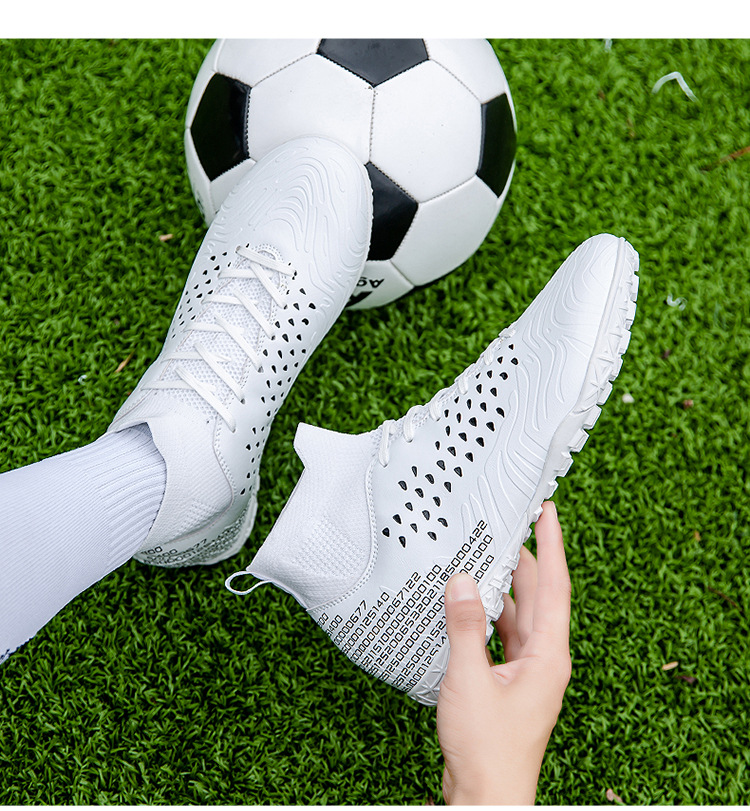 Fußball in der Größe 4748 mit hohem Schaft für Jungen und Mädchen AG mit langen, mit Spikes versehenen Lederfüßen für Sportschuhe für Teenager und Studenten_voghion.com