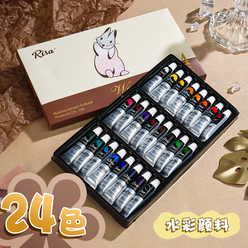 Mini caja de pintura de acuarela caja de nuez portátil cuaderno de dibujo de viaje cuaderno de dibujo conjunto de color image 14