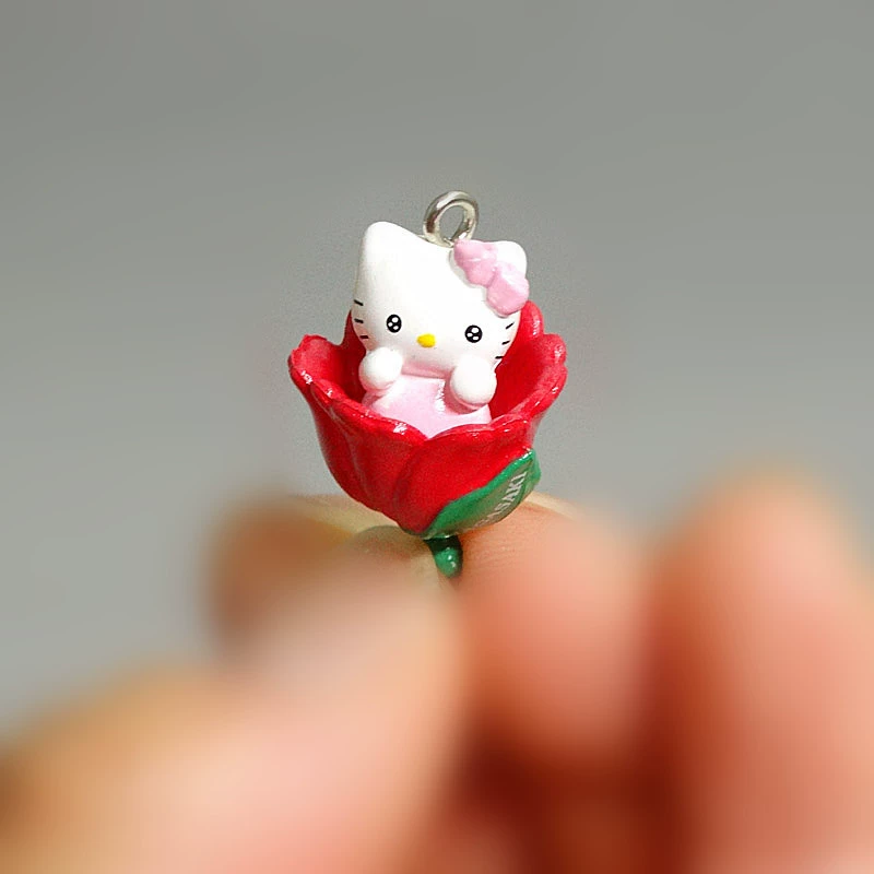 Hello Kitty, маленькая мини-фигура, подвеска, handmade