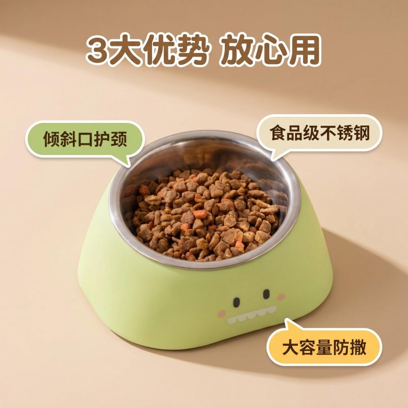 Alimentador de agua para mascotas, herramientas de alimentación 2 en 1 para gatos y perros, cuello para gatos y perros, doble tazón nuevo al por mayor