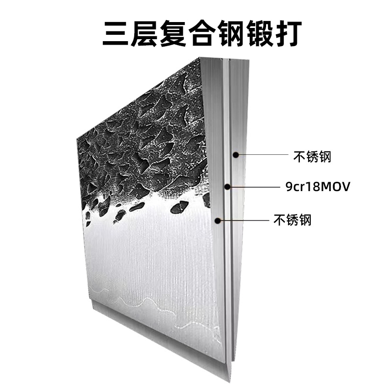 Cuchillo de cocina forjado de acero inoxidable 9cr18 cuchillo de cocina para el hogar cuchillo afilado mango octogonal cuchillo de corte cuchillo de cocina de acero tres en uno