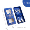 L Cross -border 304 stainless steel spoons cute coffee spoon dessert stir spoon Christmas style elk spoon gift box