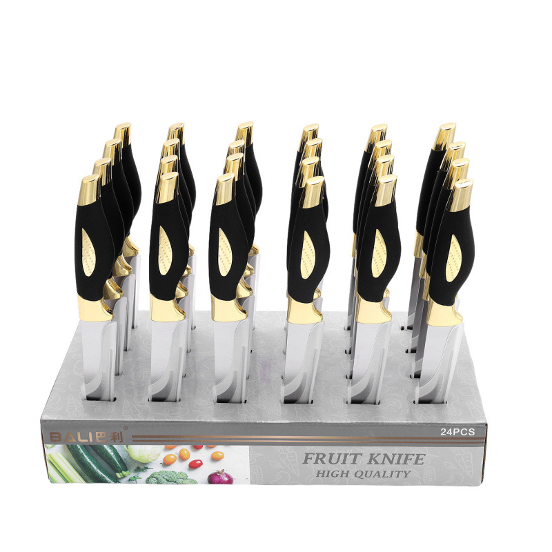 Mango de pájaro acero inoxidable cocina para el hogar pintura en aerosol caja de exhibición juego de cuchillos juego de regalo cuchillo fábrica spot al por mayor