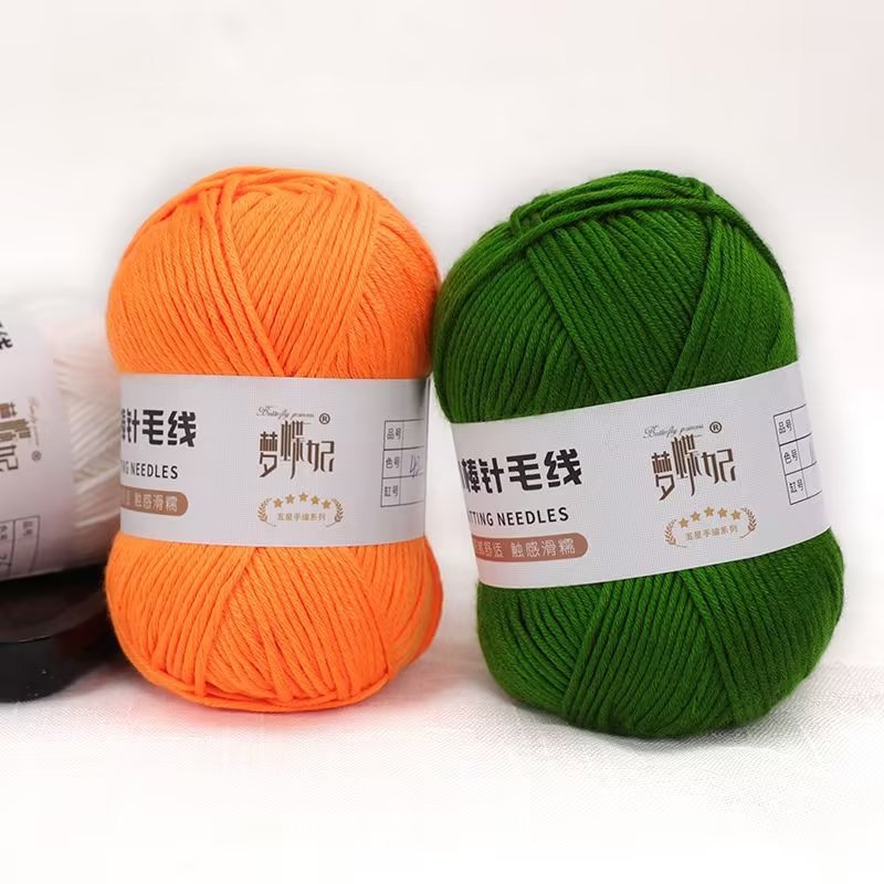 手编小棒针中粗毛线手感柔软帽子围巾线儿童外套粗毛线32色可选