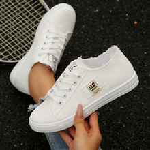 小白鞋女ins潮2025年新款春秋季帆布鞋学生休闲百搭平底百搭小众
