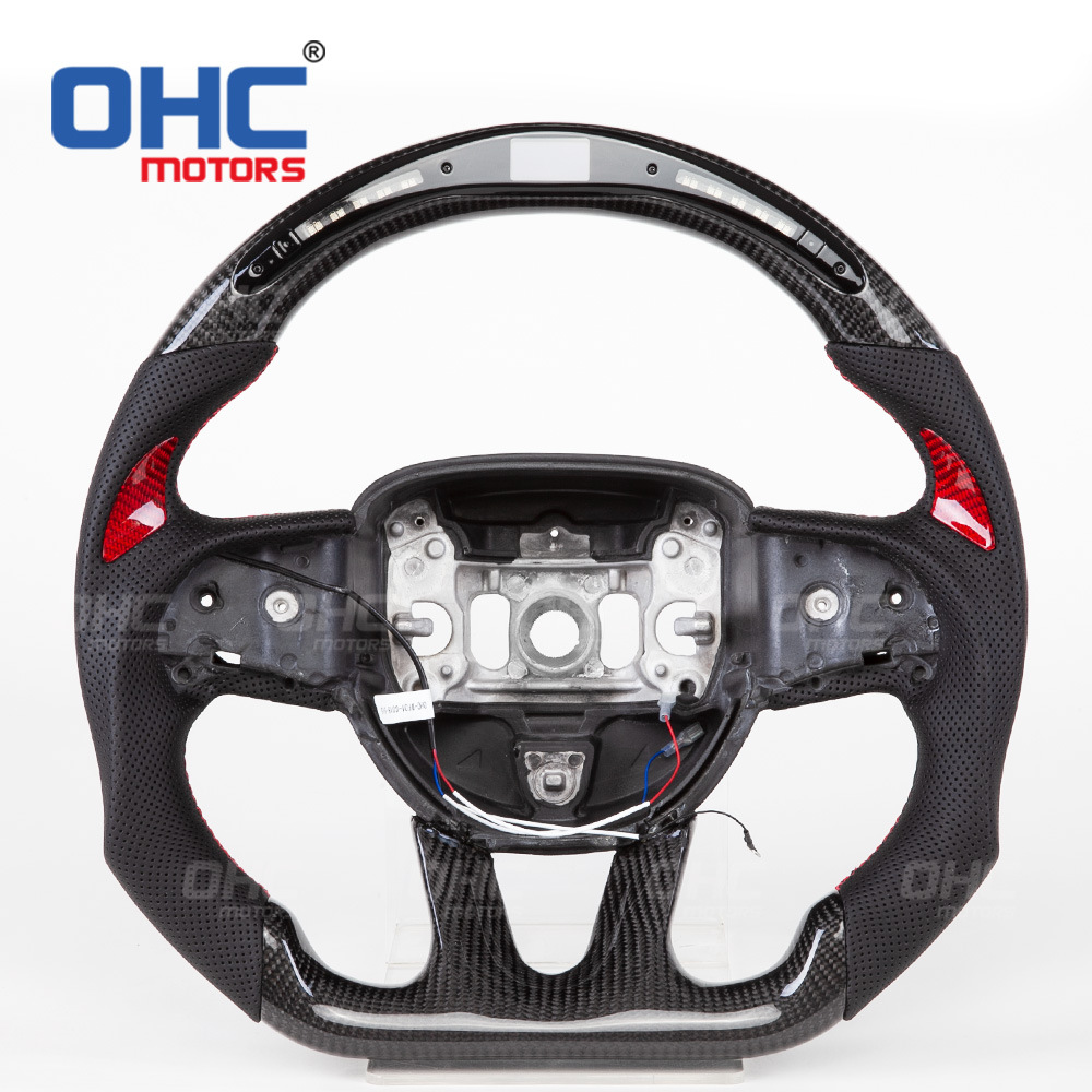 For 14-19 years dodge Charger Challenger SRT LED smart carbon fiber steering wheel modified dodge