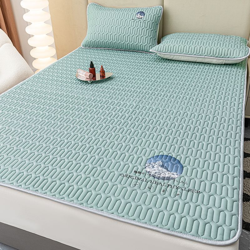 Sombrilla de cama fresca, alfombra de enfriamiento de verano para el hogar, sábana de seda de hielo de verano, sábana de cama, alfombra de aire acondicionado lavable para dormitorio