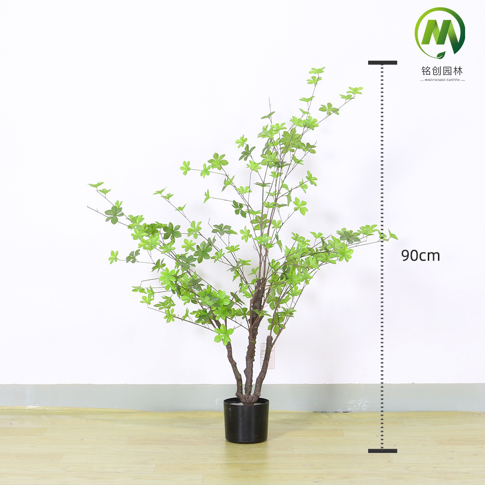 Escenografía de estilo nórdico Simulación de plantas verdes Plantas en macetas Centro comercial Simulación de decoración suave Plantas verdes falsas