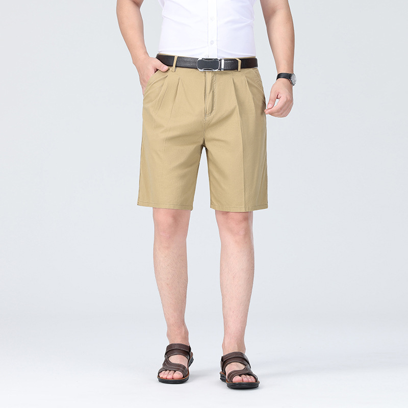 Men's Summer Cotton Shorts for Middle-Aged and Elderly, Loose-Fitting Dad-Style Suit Pants, Thin Casual Men's Shorts Men's Summer Cotton Shorts for Middle-Aged and Elderly, Loose-Fitting Dad-Style Suit Pants, Thin Casual Men's Shorts