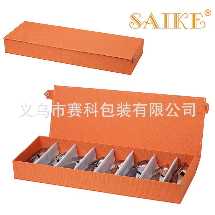 现货批发8位书形尼龙布眼镜展示收纳盒太阳镜收纳展示盒厂家批发