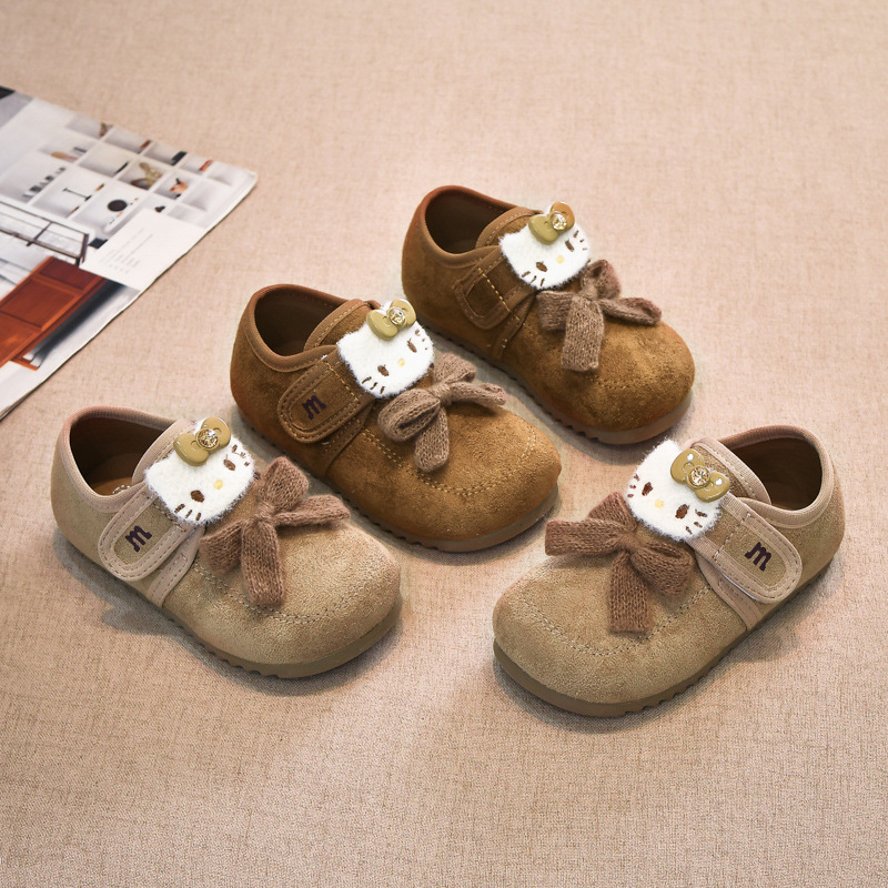 女童皮鞋二棉加绒儿童鞋2025冬季新款卡通宝宝小女孩公主鞋勃肯鞋