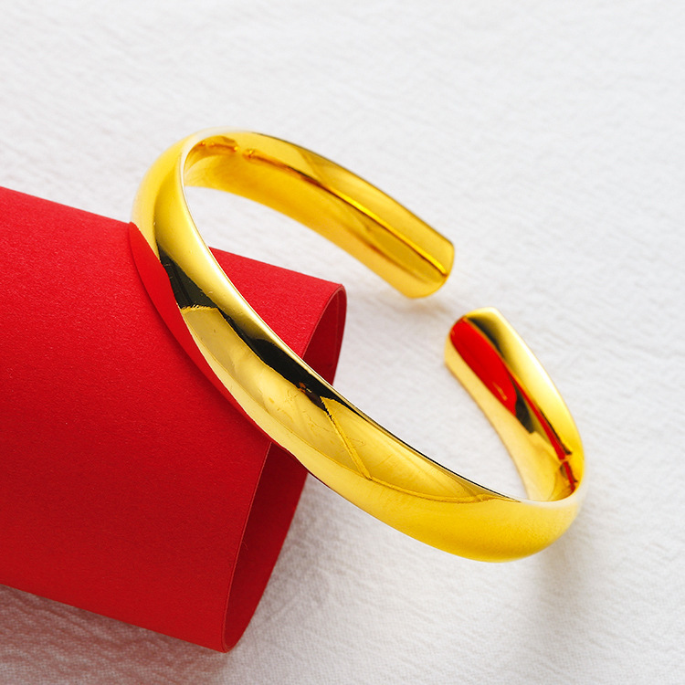 Shajin em todo o céu estrela suave dragão e fênix abertura pulseira simulação jóias de ouro 10n espessamento pulseira fornecimento ao vivo_voghion.com