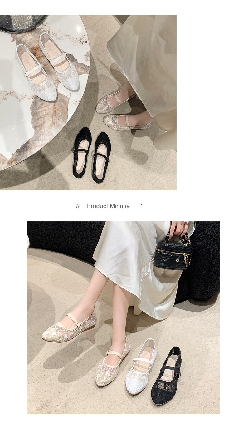 Women's Plus Size Casual Loafers Pointed Toe Flat Shoes Mesh_voghion.com