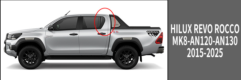 Suitable for Toyota Hilux Revo Rocco Window Visor Rain or Shine Shield (Thailand)