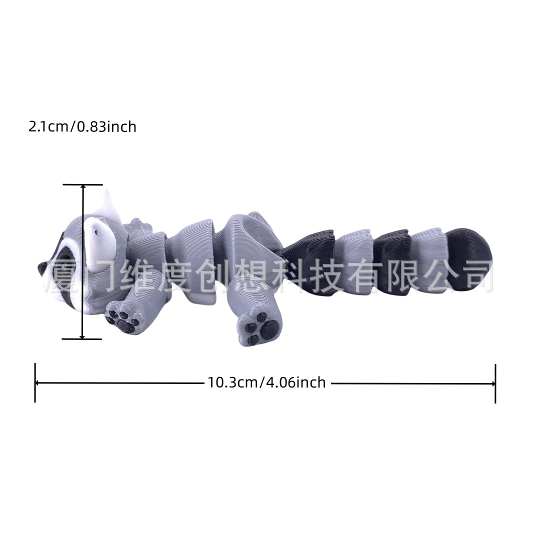 Juguetes de impresión 3D mapache con contenedores de basura articulaciones móviles adornos de Navidad regalos de día de San Valentín Amazon TK