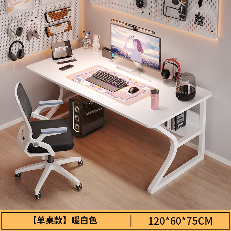 Escritorio para computadora para uso doméstico, escritorio moderno minimalista, escritorio para escribir y estudiar en el dormitorio de estudiantes, mesa de juegos minimalista de moda. image 11