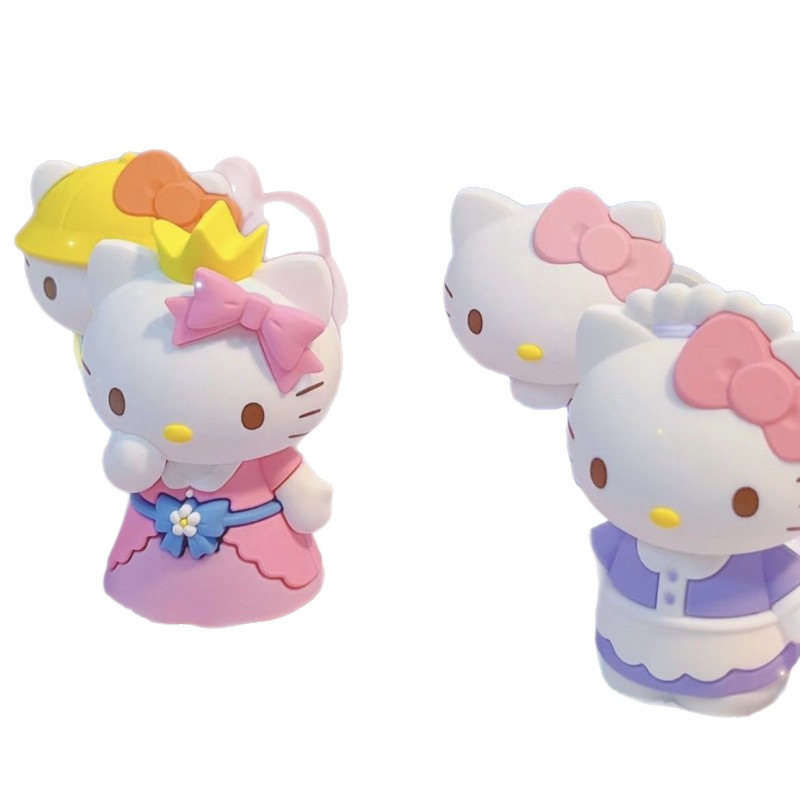 ハローキティ ドレスアップ日記シリーズ ブラインドボックス サンリオ KT 猫ハンドオフィス かわいいデスクトップ装飾品 おもちゃ チャンギング|undefined