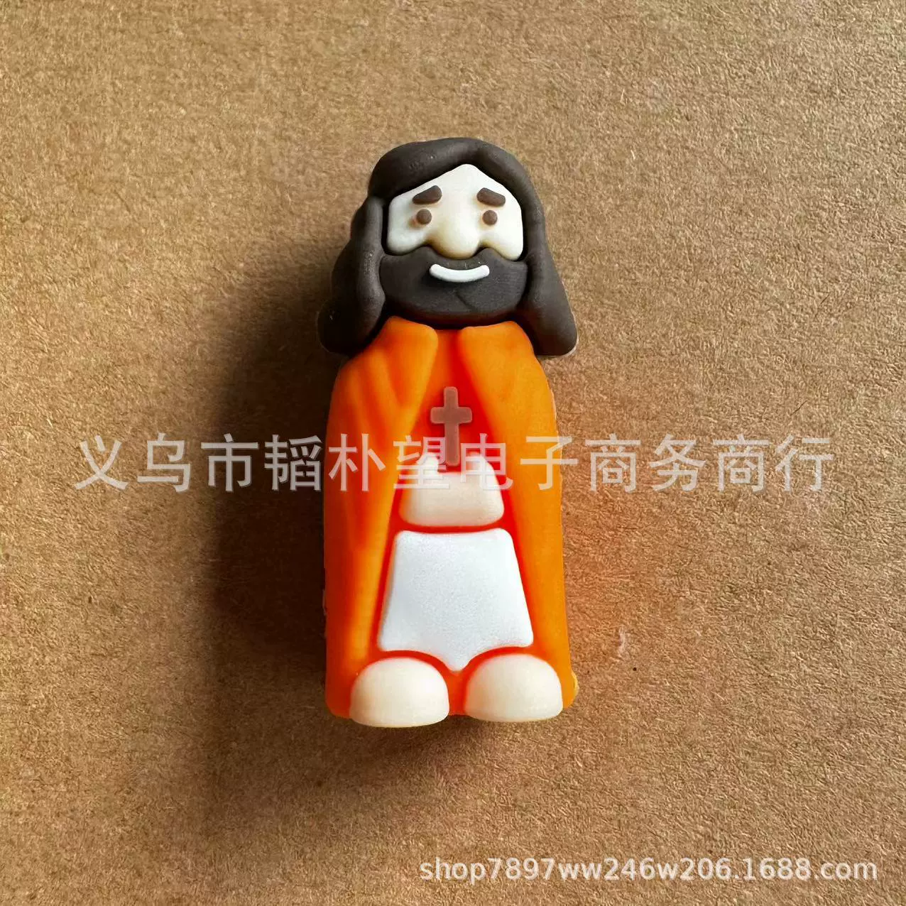 Mini Jesus Figurine PVC, 3D Easter Religious Decoration, Multi-Color Small Statue