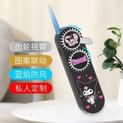 Creative Gear Shaker Arm Colormi Cartoon Lighter Rotating Gear Windproof Personality Trendy Gift For Boyfriend Same Style