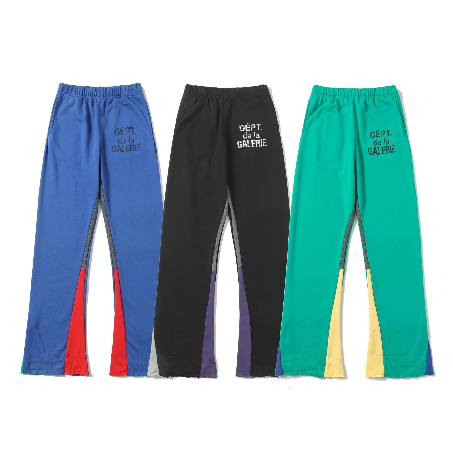 Трансграничные европейские и американские модные бренды Gallery Dept, потертые буквы, лоскутные цветные спортивные брюки, спортивные штаны унисекс
