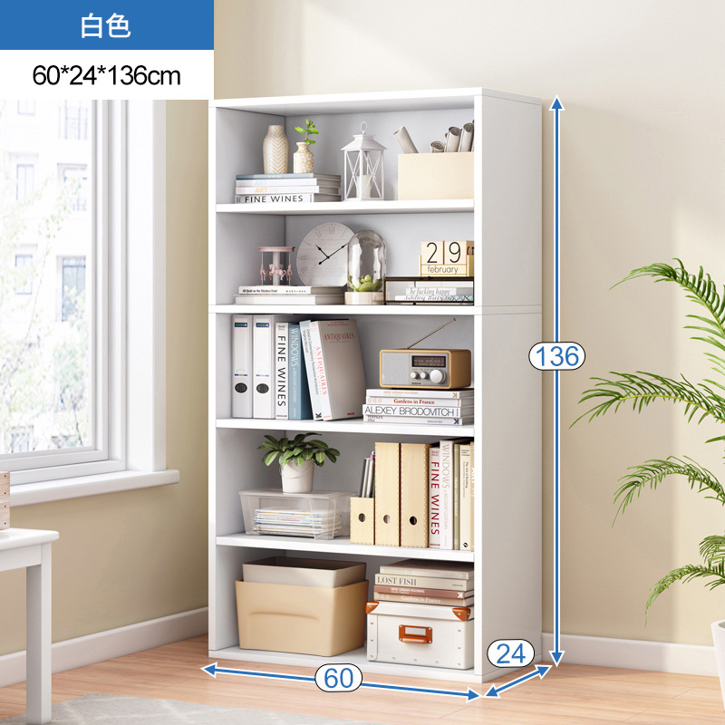 Estantería estante piso simple sala de estar gabinete hogar dormitorio multi-capa rack de almacenamiento armario pequeña estantería