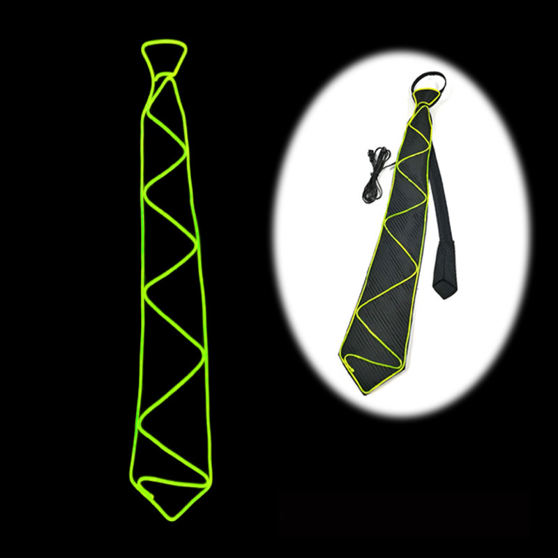 Corbata luminosa EL suministros para Halloween fiesta LED corbata brillante luminiscente al por mayor