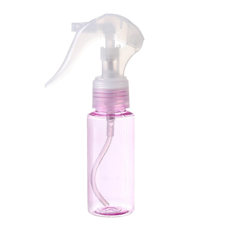 Botella de aerosol de hombro plano botella de plástico botella de botón portátil de viaje 60ml botella de aerosol refinada