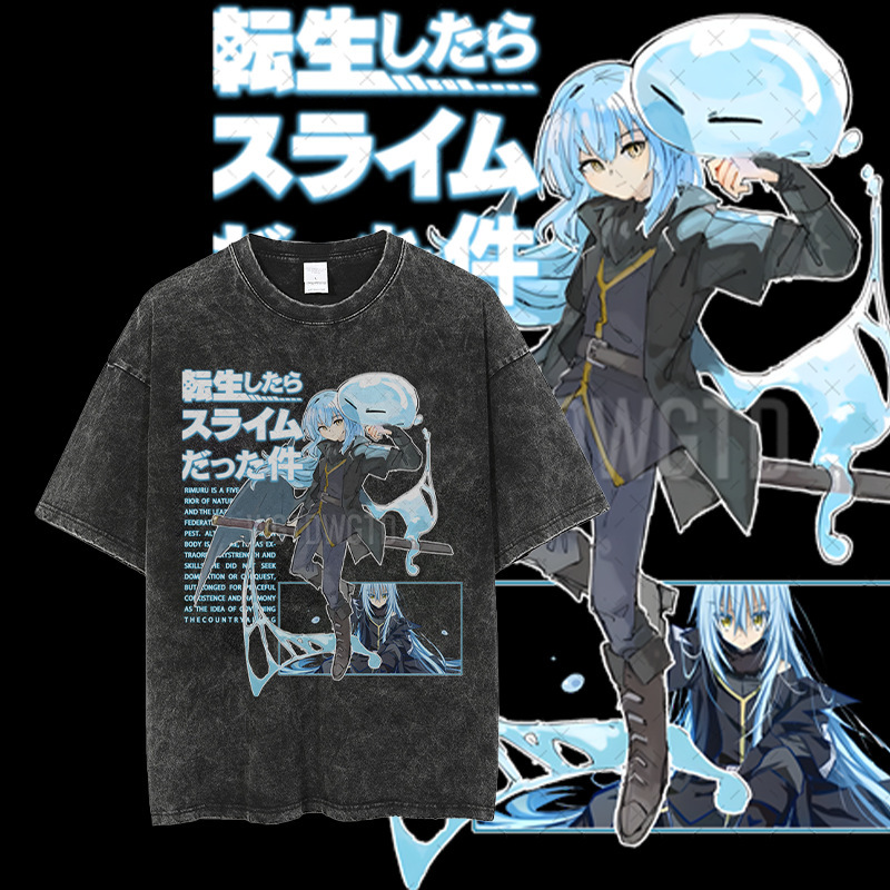 That Time I Got Reincarnated as a Slime Anime Merchandise Two-Dimensional Trendy Unisex Cross-Border Casual Short Sleeves