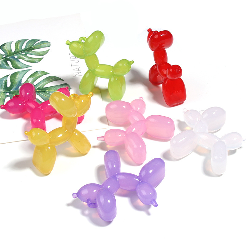 卡通果凍色氣球狗卡通糖果色吊墜氣泡狗 diy飾品掛件配件