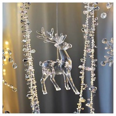 聖斯銘特クリスマス鹿ストラップ透明アクリルヘラジカ工芸品置物立鹿家庭鹿ストラップ