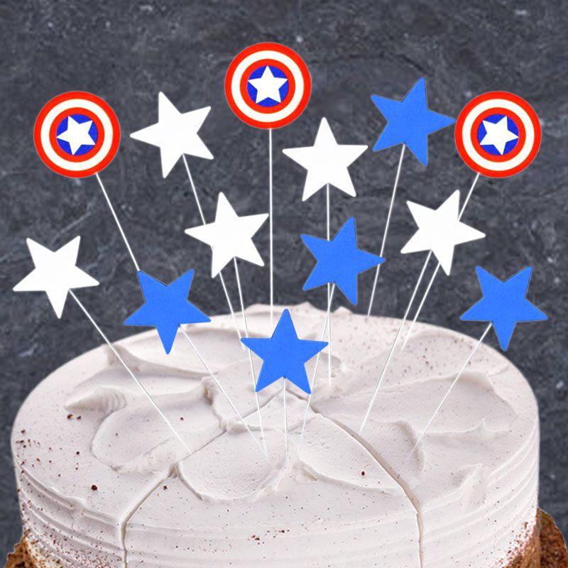 Monstruo Superman decoración de pastel adorno niño niño cumpleaños dibujos animados héroe acero dragón vestido plug-in