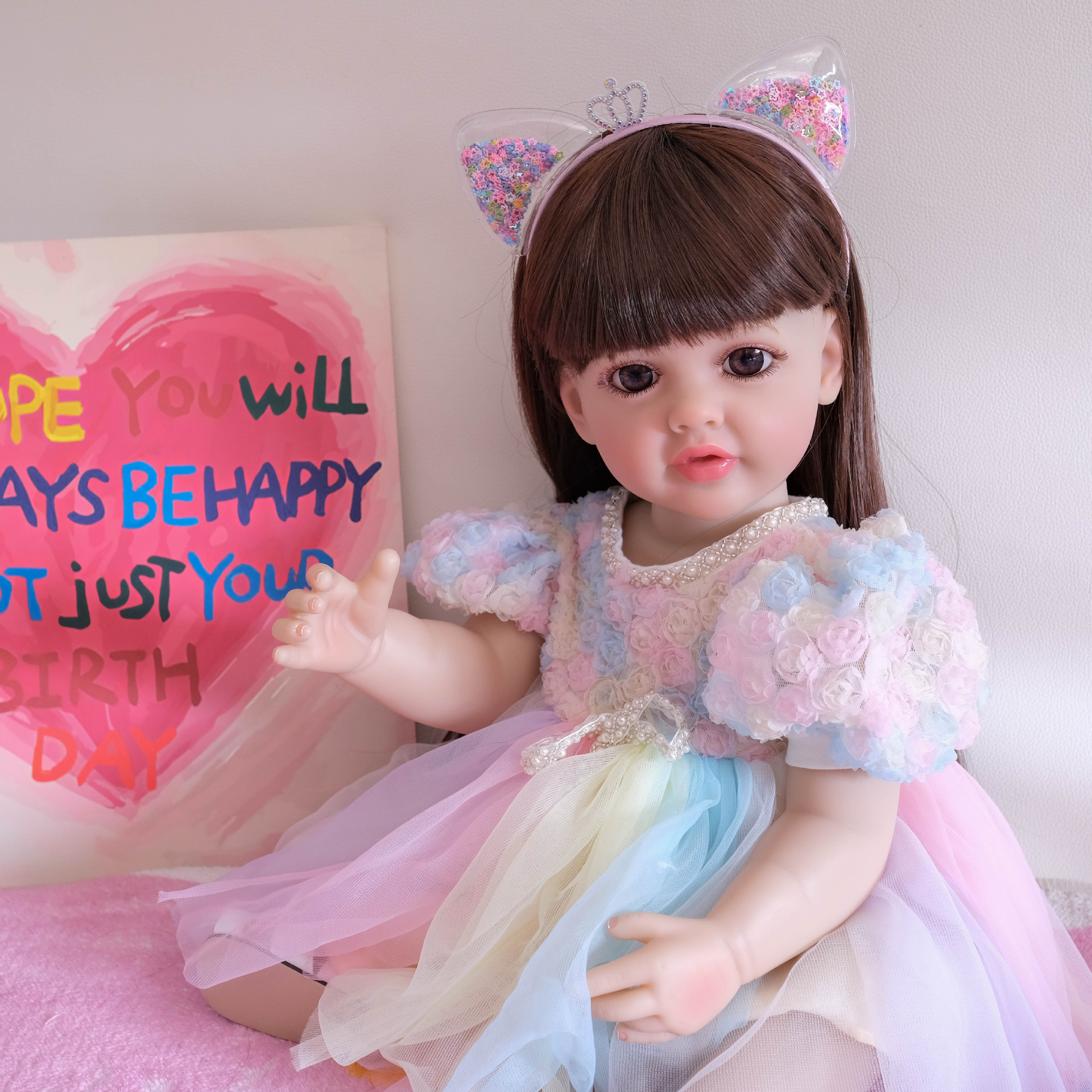 NPK 55cm pegamento completo simulación muñeca reborn Betty transfronteriza e-commerce suministro entrega de una sola pieza