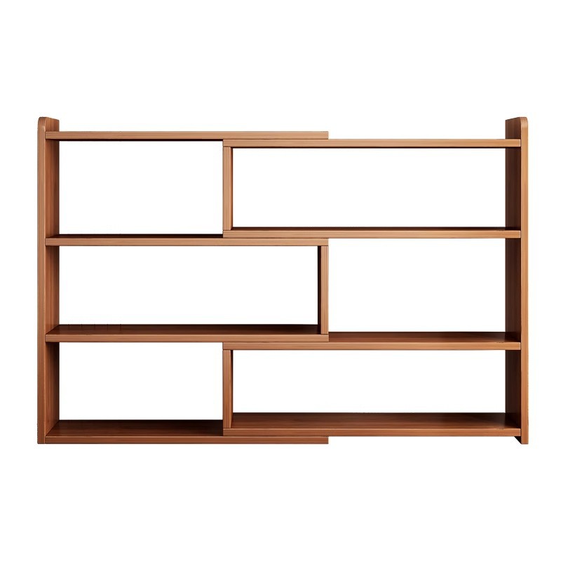 Estante de libros retráctil de escritorio para almacenar estante de artículos simple multicapa de piso contra la pared gabinete de exhibición pequeño gabinete de libros bajo